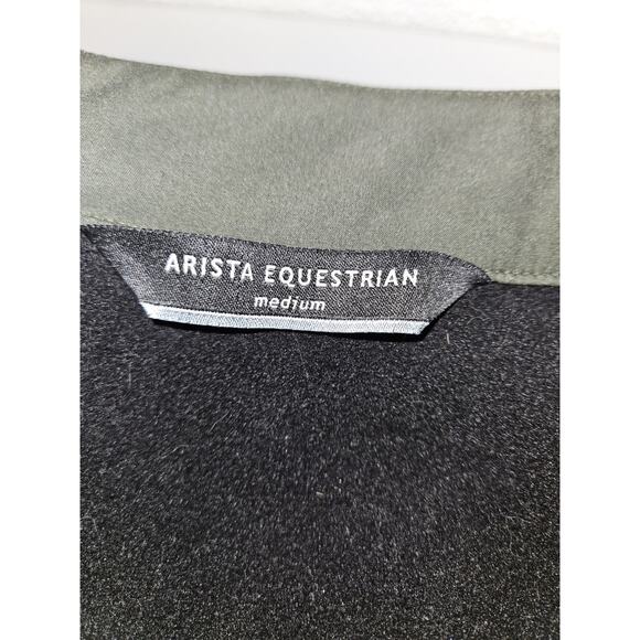 Arista Equestrian Soft Shell Vest Olive Green Full Zip Embroidered riding Sz Med - Picture 8 of 12